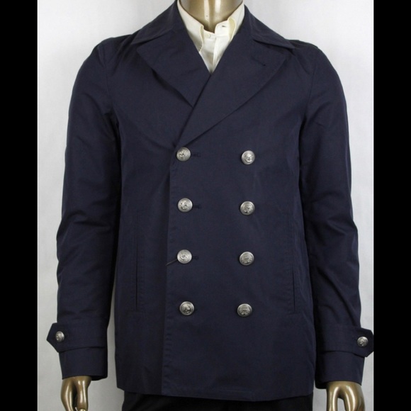 Gucci Other - Gucci Men's Blue Peacoat Gabardine Blouson Jacket Sz 48/M